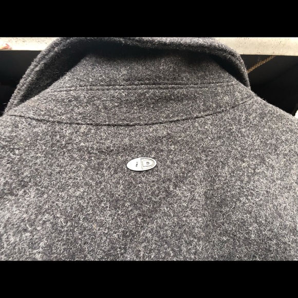 ID Wear Men’s Charcoal Wool Blend Full Zip Jacket Size Large - Picture 7 of 9